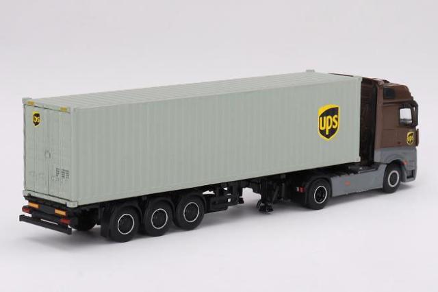 MINI−GT 1/64 メルセデス ベンツ アクトロス 40ftコンテナ ”UPS ヨーロッパ”(左ハンドル)【MGT00705-L】ミニカー 返品種別B