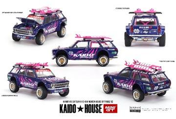 MINI−GT 1/64 ダットサン 510 ワゴン 4x4 Kaido Offroad V2(右ハンドル)【KHMG149】ミニカー 返品種別B