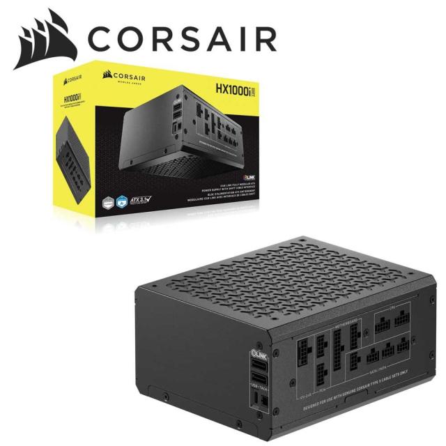CORSAIR｜コルセア Cybenetics PLATINUM認証 ATX 3.1対応 1000W 電源ユニット iCUE LINK HX1000i shift 2025 CP-9020265-JP返品種別B