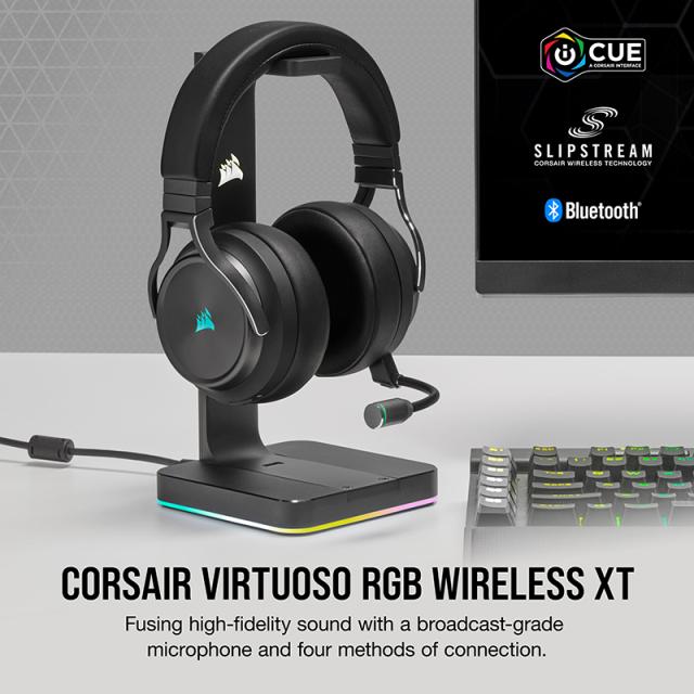 CORSAIR｜コルセア CA-9011188-AP ワイヤレス/有線接続 ゲーミングヘッドセット Virtuoso RGB WIRELESS XT[CA9011188AP] 返品種別A_3
