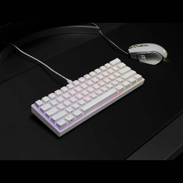 コルセア メカニカルゲーミングキーボード 日本語配列 60％キーボード CHERRY MX SPEED採用（ホワイト） CH-9194114-JP返品種別A