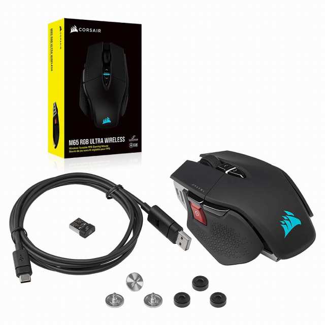 コルセア CORSAIR 26000DPI対応 FPS特化型ワイヤレスゲーミングマウス M65 RGB ULTRA WIRELESS BLACK CH-9319411-AP2返品種別A