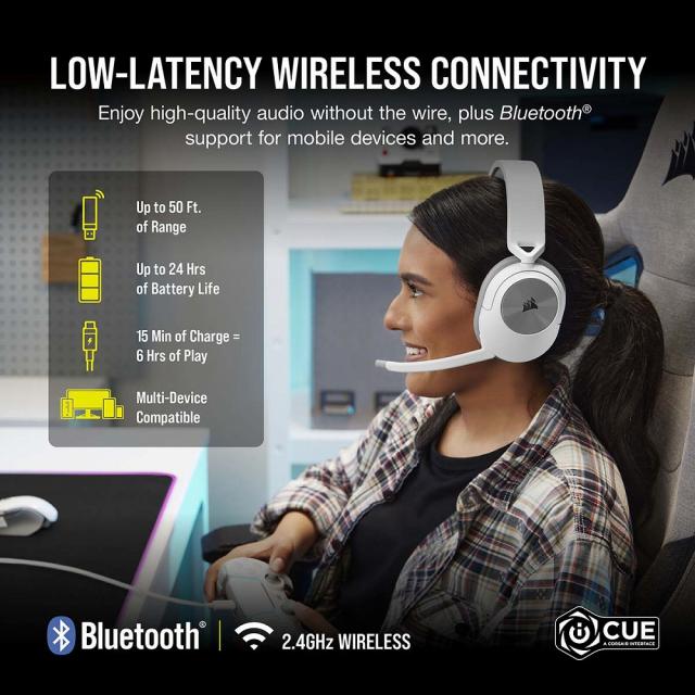 CORSAIR｜コルセア CORSAIR 50mmネオジウムドライバ ワイヤレスゲーミングヘッドセット HS55 Wireless Carbon  CA-9011280-AP返品種別A_6