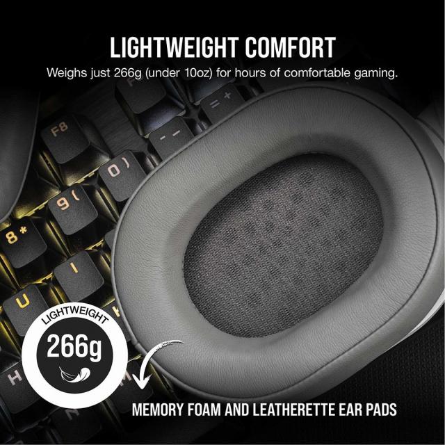 CORSAIR｜コルセア CORSAIR 50mmネオジウムドライバ ワイヤレスゲーミングヘッドセット HS55 Wireless Carbon  CA-9011280-AP返品種別A_8
