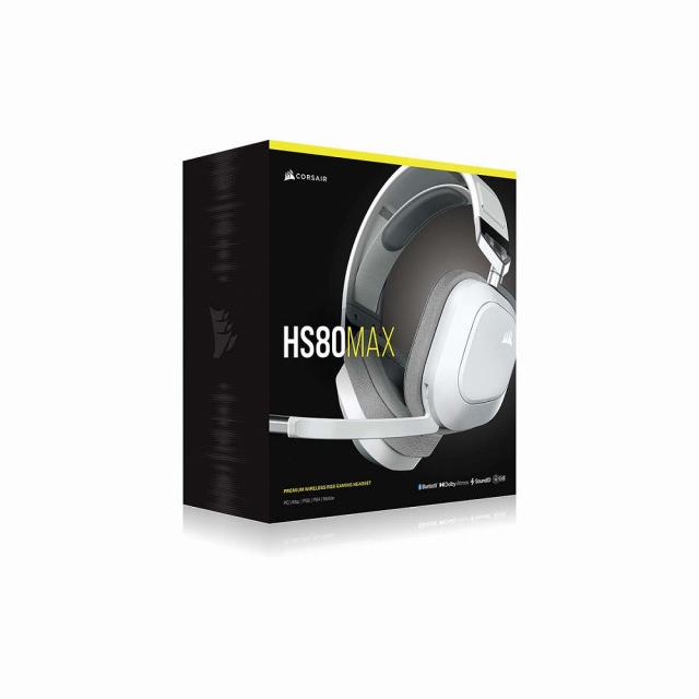 CORSAIR｜コルセア 2.4 GHz/Bluetooth ワイヤレスゲーミングヘッドセット(ホワイト) HS80 MAX WIRELESS White CA-9011296-AP返品種別A_5