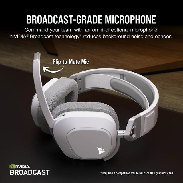 CORSAIR｜コルセア 2.4 GHz/Bluetooth ワイヤレスゲーミングヘッドセット(ホワイト) HS80 MAX WIRELESS White CA-9011296-AP返品種別A_10