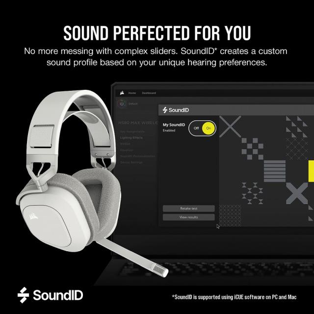 CORSAIR｜コルセア 2.4 GHz/Bluetooth ワイヤレスゲーミングヘッドセット(ホワイト) HS80 MAX WIRELESS White CA-9011296-AP返品種別A_11