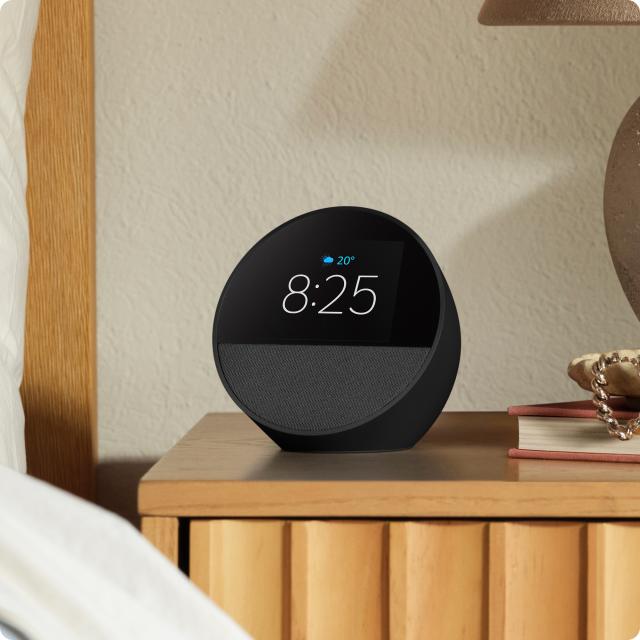 Amazon（アマゾン） B0C2S4K41G Echo Spot（2024年発売） - スマートアラームクロック with Alexa、鮮やかなサウンド (ブラック)[B0C2S4K41G] 返品種別A_10