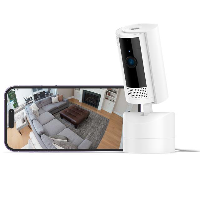 Amazon 屋内用セキュリティカメラ（首振り機能付き 左右360° 上下169°)　ホワイト Ring　 Pan-Tilt Indoor Cam B0CG2VN86V返品種別A