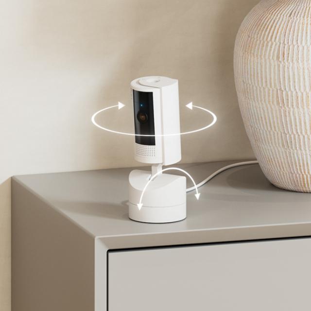Amazon 屋内用セキュリティカメラ（首振り機能付き 左右360° 上下169°)　ホワイト Ring　 Pan-Tilt Indoor Cam B0CG2VN86V返品種別A