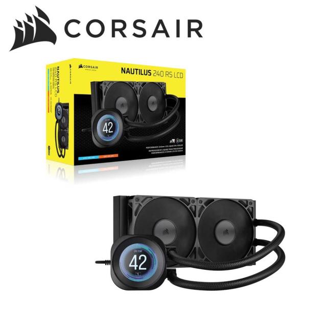 CORSAIR｜コルセア CW-9061031-WW 水冷一体型CPUクーラー NAUTILUS 240 RS LCD（ブラック）[CW9061031WW] 返品種別B