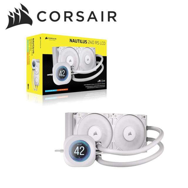CORSAIR｜コルセア CW-9061032-WW 水冷一体型CPUクーラー NAUTILUS 240 RS LCD White（ホワイト）[CW9061032WW] 返品種別B