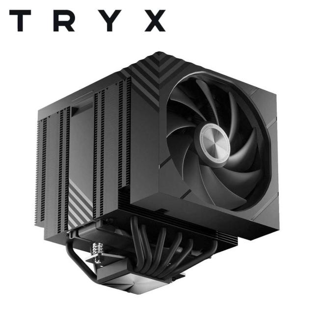 TRYX｜トライエックス H-T620N-DM2M-G0K TURRIS 620 シリーズ 5インチディスプレイ＆デュアルファン搭載 空冷CPUクーラー (ブラック)[HT620NDM2MG0K] 返品種別B