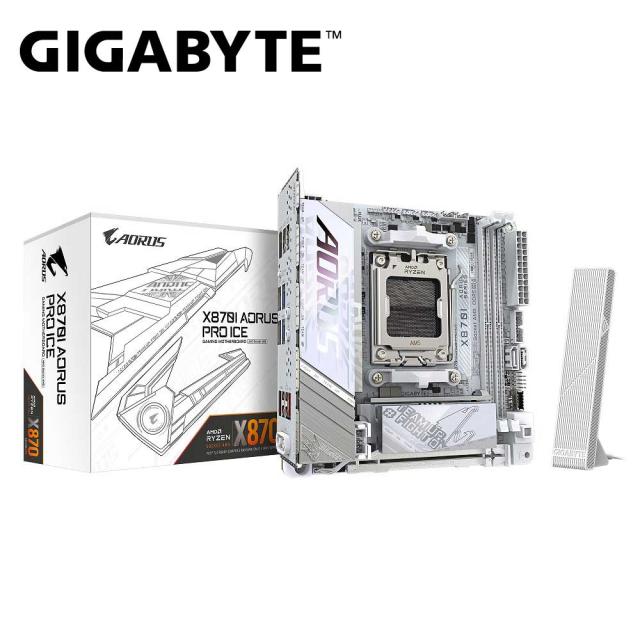 GIGABYTE｜ギガバイト X870I_AORUS_PRO_ICE GIGABYTE X870I AORUS PRO ICE マザーボード（ホワイト）[X870IAORUSPROICE] 返品種別B