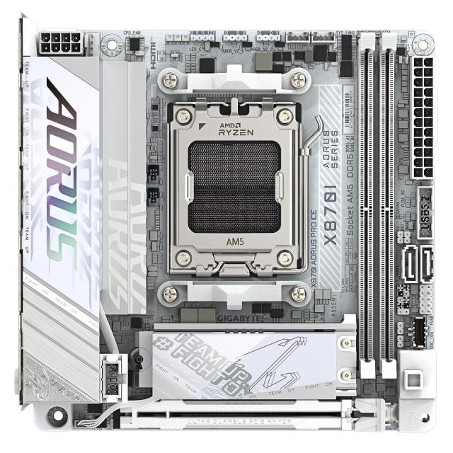 GIGABYTE｜ギガバイト X870I_AORUS_PRO_ICE GIGABYTE X870I AORUS PRO ICE マザーボード（ホワイト）[X870IAORUSPROICE] 返品種別B