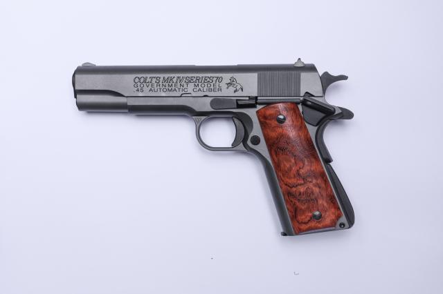 タニオコバ GM7.5 S70 ラージ刻印仕様 木製ブビンガ材スムースグリップ付きモデルガン 返品種別B