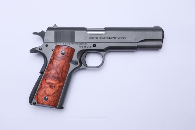 タニオコバ GM7.5 S70 ラージ刻印仕様 木製ブビンガ材スムースグリップ付きモデルガン 返品種別B_1