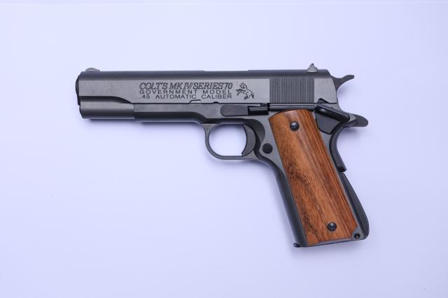 タニオコバ GM7.5 S70 ラージ刻印仕様 木製ムテニエ材スムースグリップ付きモデルガン  返品種別B