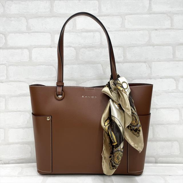 ファクトリーフジタ レディース ポーチ付き 軽量トートバッグ（ブラウン） SAVOY WHITE LABEL　Florence 13102997-BR返品種別A