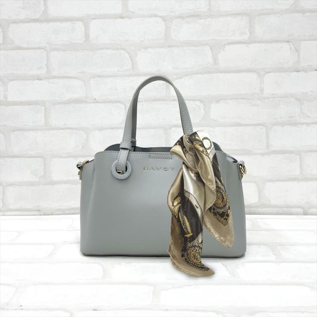 ファクトリーフジタ レディース くるみハトメ 2WAY ショルダーバッグ（サックス） 13102998-SAX返品種別A