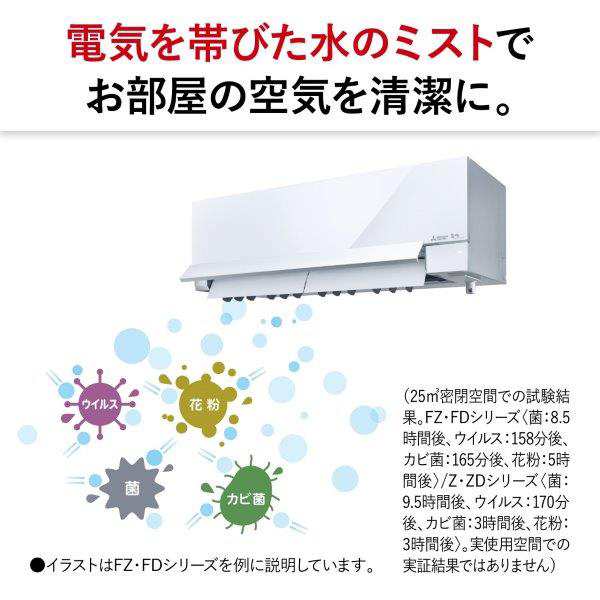 三菱 【2024年モデル】【本体価格(標準工事代別)】寒冷地対応エアコン　ズバ暖霧ヶ峰 MSZ-FD7124S-W返品種別Aの通販は