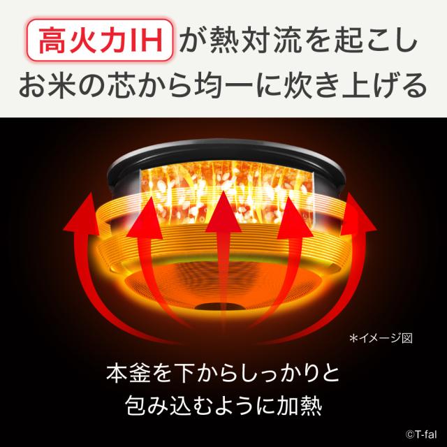 ティファール RK882CJ0 IHジャー炊飯器（5.5合炊き）　メタリックT-fal　ザ・ライス遠赤外線IH炊飯器[RK882CJ0] 返品種別A_4