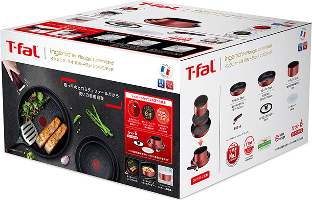 未使用✨T-fal インジニオ・ネオ IHルージュ アンリミテッド セット6 ティファール インジニオ・ネオ IHルージュ・アンリミテッド セット6
