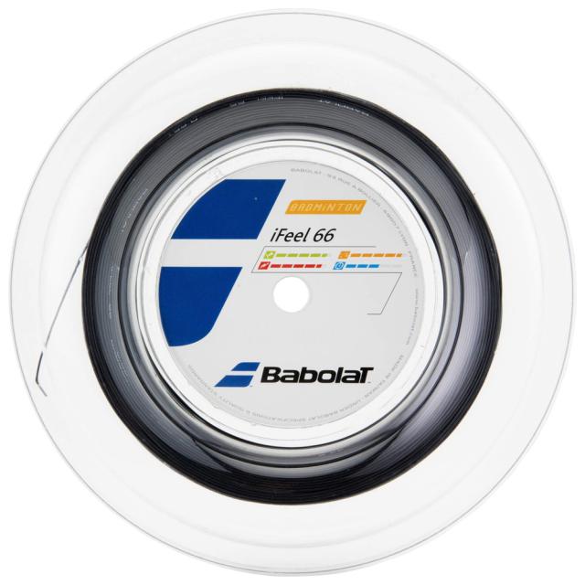 BabolaT(バボラ) 243127-105-0.66 バドミントン用ストリング IFEEL66（ブラック・サイズ：0.66mm×200m）[243127105066] 返品種別A