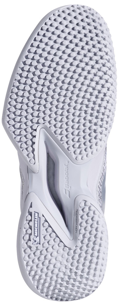 BabolaT(バボラ) 3A1S25B684-1072-22.5 レディース テニスシューズ　ジェット マッハ 3 サンドグラス（ホワイト×グレー・サイズ：22.5cm）Jet Mach 3 Sand Grass Women[3A1S25B6841072225] 返品種別A