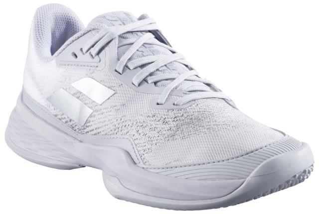 BabolaT(バボラ) 3A1S25B684-1072-24.5 レディース テニスシューズ　ジェット マッハ 3 サンドグラス（ホワイト×グレー・サイズ：24.5cm）Jet Mach 3 Sand Grass Women[3A1S25B6841072245] 返品種別A