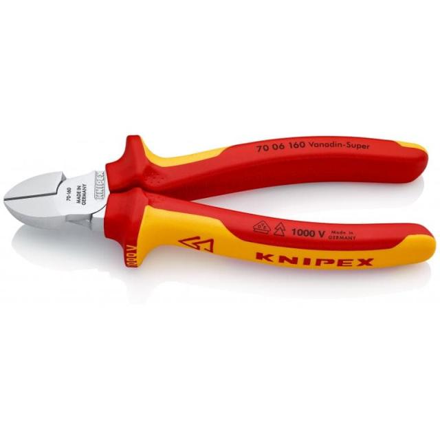 クニペックス 70 06 160 絶縁 ニッパー 160mmKNIPEX[7006160KNIPEXKI] 返品種別B
