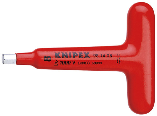 クニペックス 98 14 06 絶縁T型六角棒レンチ 1000V 6mmKNIPEX[981406KNIPEX] 返品種別B