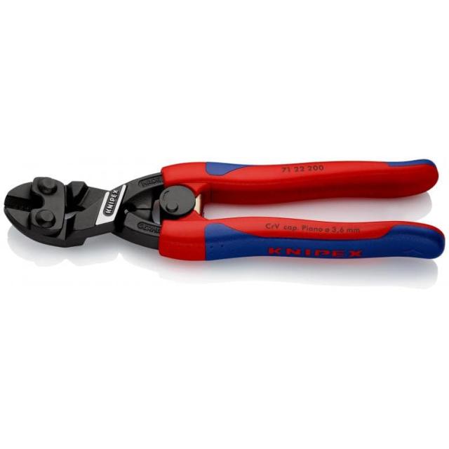 クニペックス 71 22 200 小型クリッパー ベントヘッド バネ付き 200mm (台紙付き)KNIPEX[7122200KNIPEXKI] 返品種別B