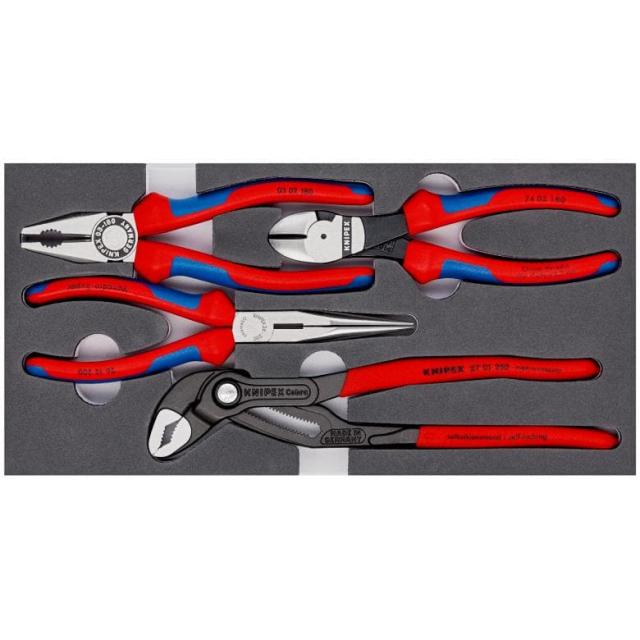 クニペックス 00 20 01 V15 プライヤーセット ウレタントレイ入りKNIPEX プライヤーセット「Basic」[002001V15] 返品種別B