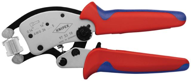 クニペックス 97 53 18 SB マルチアシジャストワイヤーエンド圧着ペンチ 200mm (台紙付き)KNIPEX[975318SBKNIPEX] 返品種別B