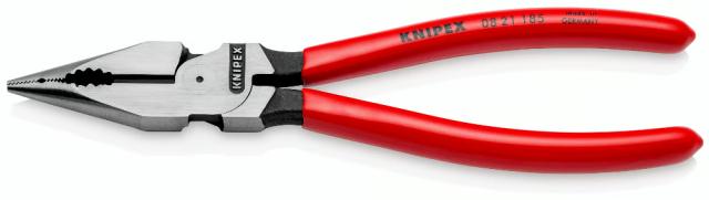 クニペックス 08 21 185 ニードルノーズコンビネーションプライヤー 185mmKNIPEX[0821185] 返品種別B