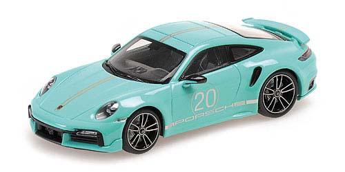ミニチャンプス 1/18 ポルシェ 911 (992) ターボ S クーペ スポーツ デザイン 2021 グリーン【155069175】ミニカー 返品種別B