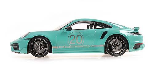 ミニチャンプス 1/18 ポルシェ 911 (992) ターボ S クーペ スポーツ デザイン 2021 グリーン【155069175】ミニカー 返品種別B