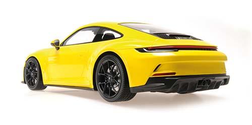 ミニチャンプス 1/18 ポルシェ 911 (992) GT3 ツーリング 2022 イエロー/ブラックホイール【117069021】ミニカー 返品種別B_2