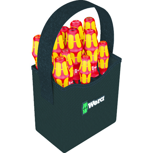 Wera 004310 2GO 絶縁ドライバーセット 持ち手付バッグ入り 11本[004310WERA] 返品種別B