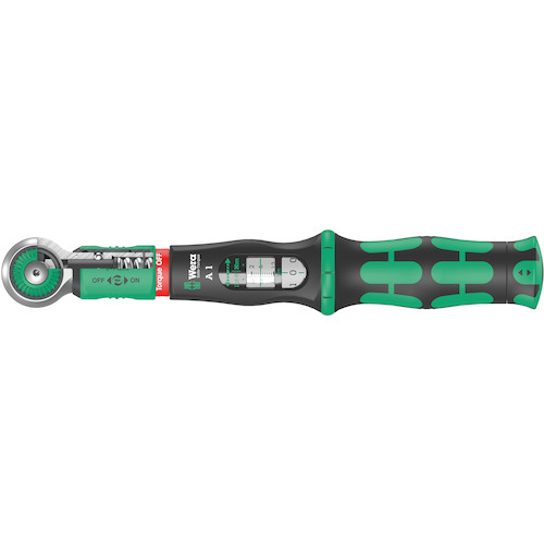 Wera 343972 空転式トルクレンチ(プリセット型) A1セーフトルク 2〜12Nm 1/4ソケットセット[343972WERA] 返品種別B_1