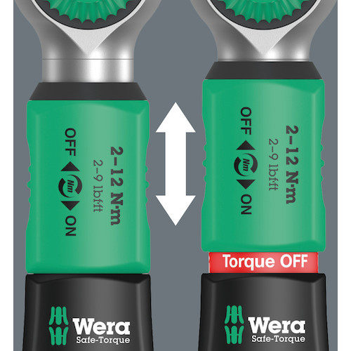 Wera 343972 空転式トルクレンチ(プリセット型) A1セーフトルク 2〜12Nm 1/4ソケットセット[343972WERA] 返品種別B_4