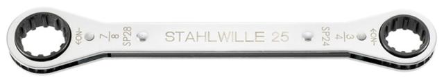 STAHLWILLE 25ASP-24X28 板ラチェットメガネ スプライン 24×28粍 (41572428)スタビレー[25ASP24X28スタビレ] 返品カテゴリー化B