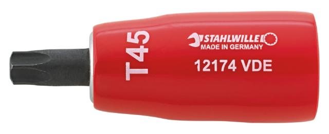 STAHLWILLE 12174VDE-T45(スタビレ-) 3/8SQ　絶縁ヘクスローブ（T45）スタビレー[12174VDET45スタビレ] 返品種別B