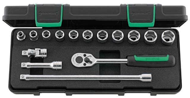 STAHLWILLE 456/11/4KN (3/8”SQ) ソケットレンチセット 15点 (96022133)スタビレー[456114KNスタビレ] 返品種別B 45,336円
