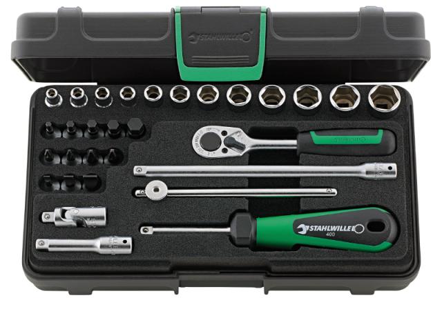 STAHLWILLE 40/24/6KNセツト (1/4”SQ) ソケットレンチセット 30点 (96011138)スタビレー[40246KNセツトスタビレ] 返品種別B