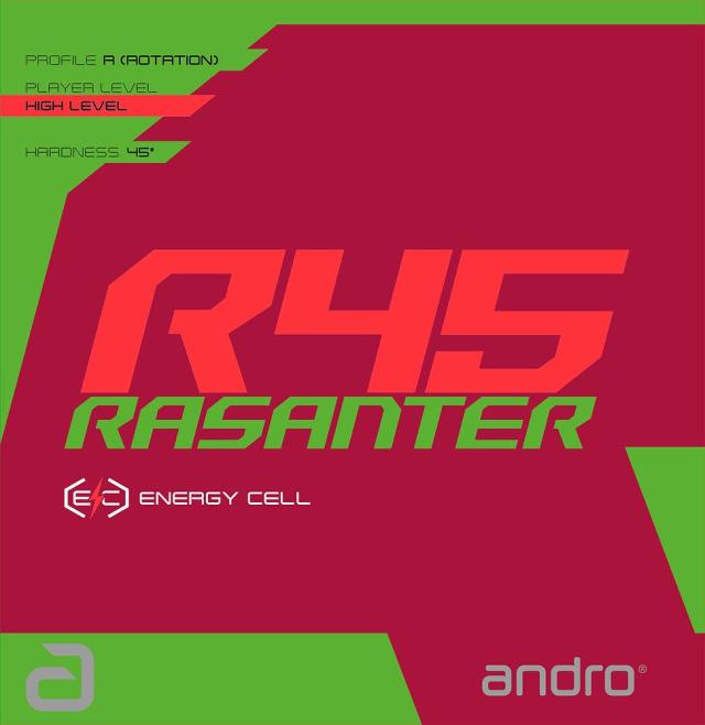 andro（アンドロ） AND-110021093-BK-ULT 卓球ラバー RASANTER R45（ラザンターアール45）テンション系裏ソフト（黒・サイズ：ULTRA）andro[AND110021093BKULT] 返品種別A