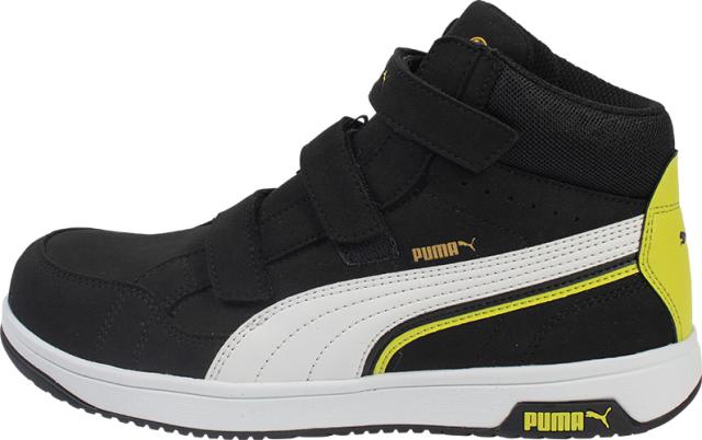 PUMA ハイカット安全靴 ホワイト/イエロー PUMA 安全靴 ライダー