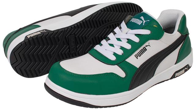 プーマ 64.209.0-GRN-25.5 FRONTCOURT GREEN LOW グリーン 25.5cm JSAA規格 A種PUMA SAFETY[642090GRN255] 返品種別B