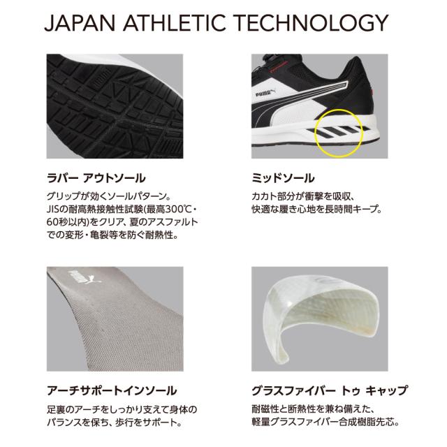 プーマ 64.403.0-BK/WH-27.0 SPRINT2.1 DISC LOW ブラック×ホワイト 27.0cmPUMA SAFETY[644030BKWH270] 返品種別B_8
